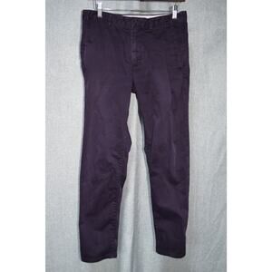 Theory Men’s Slim Fit Cotton Stretch Pants Purple Size 29